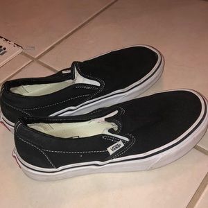 Vans Black Slip Ons